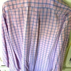 Men's Pink and Blue Checkered Shirt